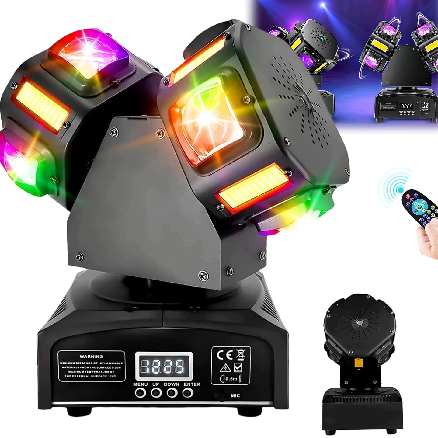 Diskotékové Svetlo Led Laser Rotácia DMX512 Ovládanie