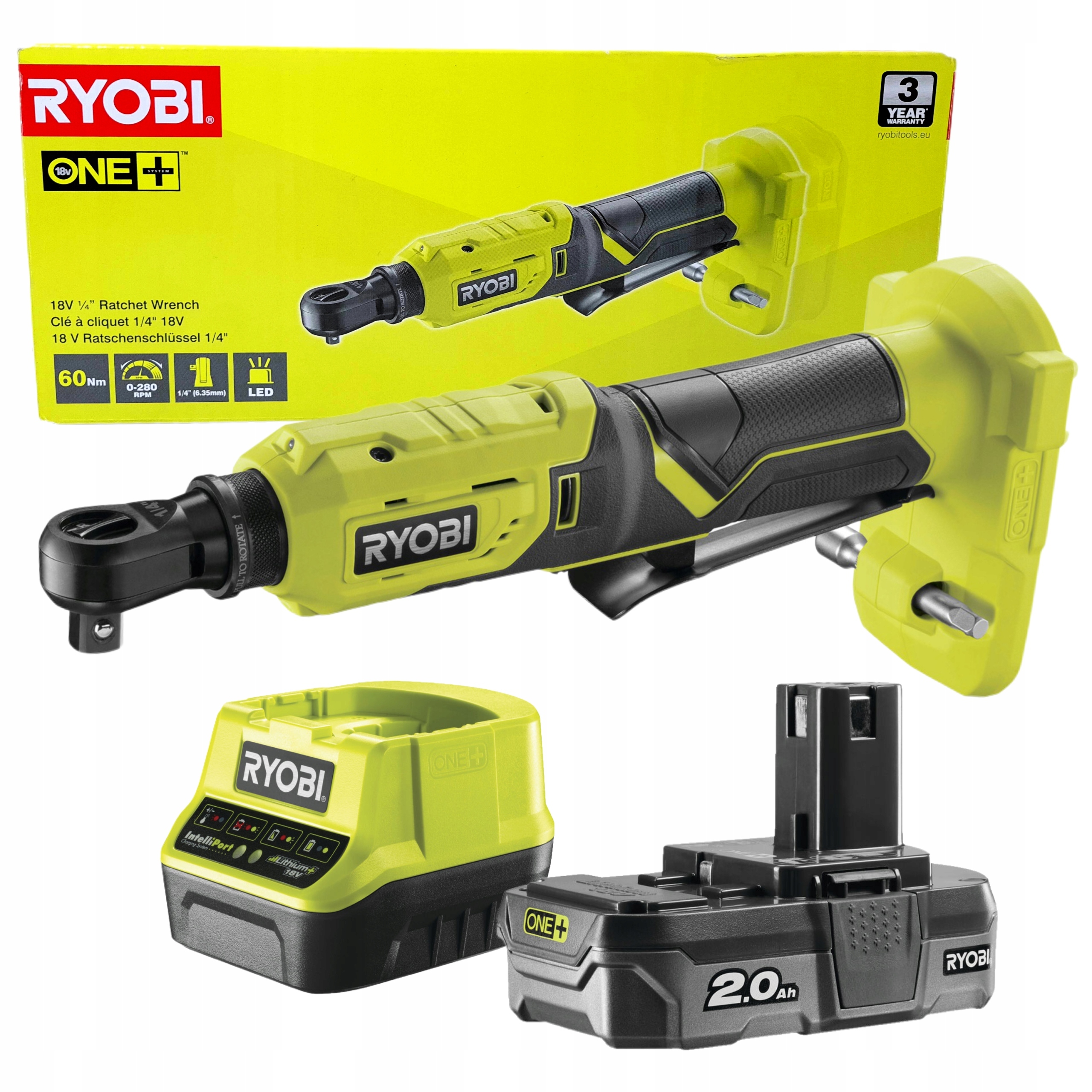 Ryobi Hrkálka 1/4 Kľúč 18V R18RW2 2AH.