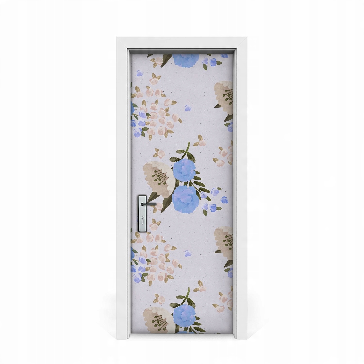 

Naklejka na drzwi Niebieskie Kwiaty Maku 75x205