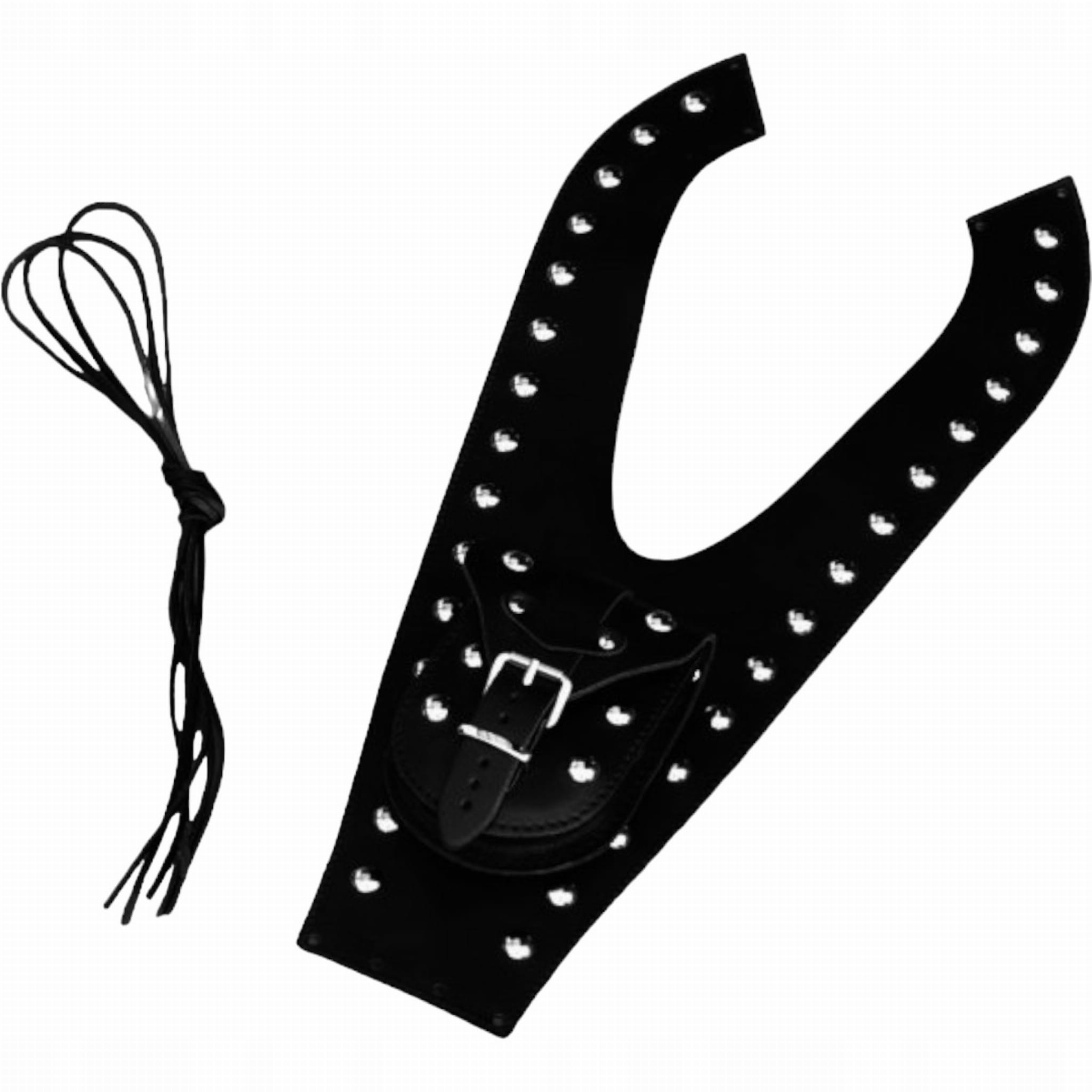 Kožená kravata na nádrž Junak 131 s cvočkami