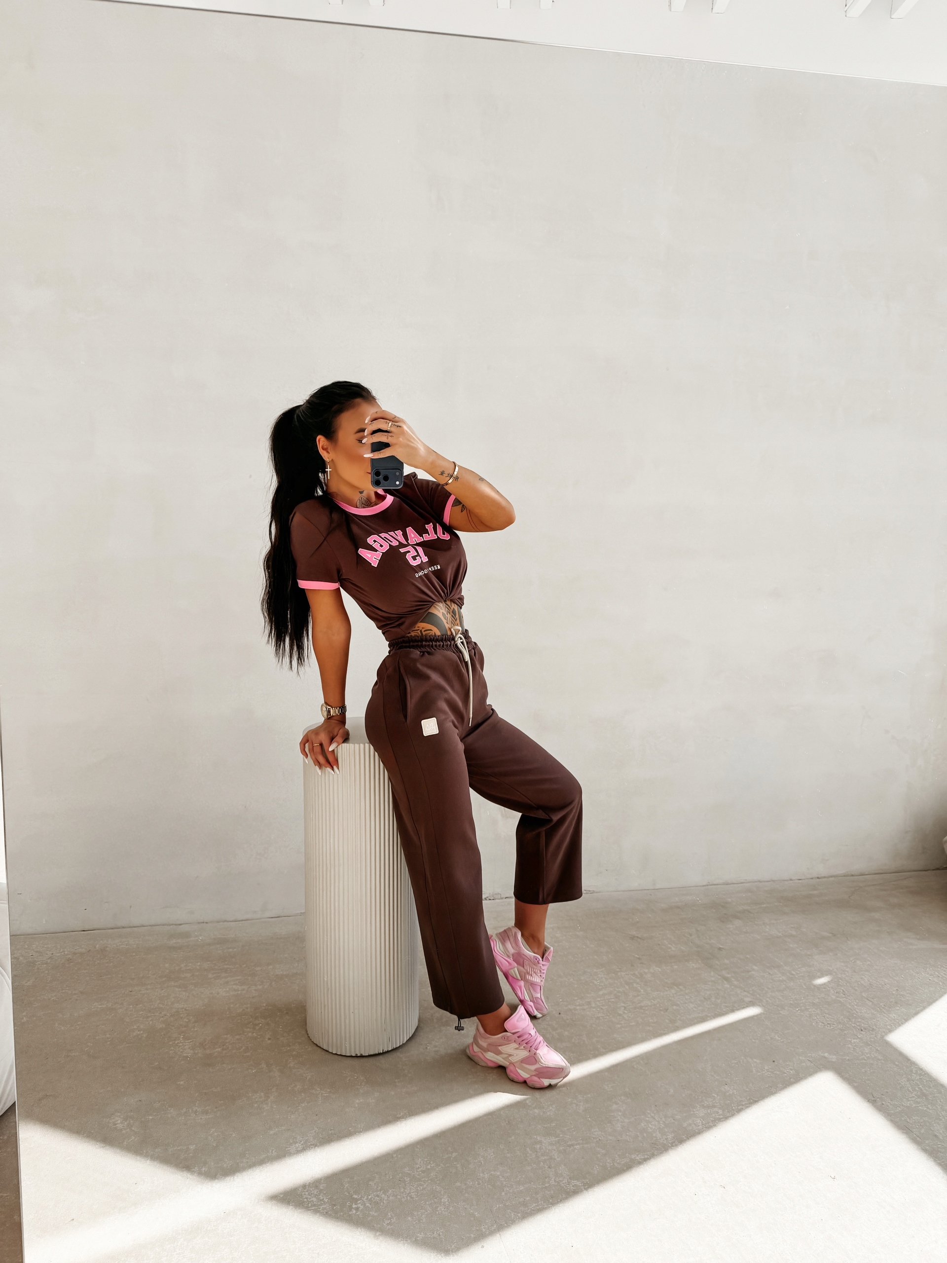 Dámské Kalhoty Fiofio Olavoga Čokoládové