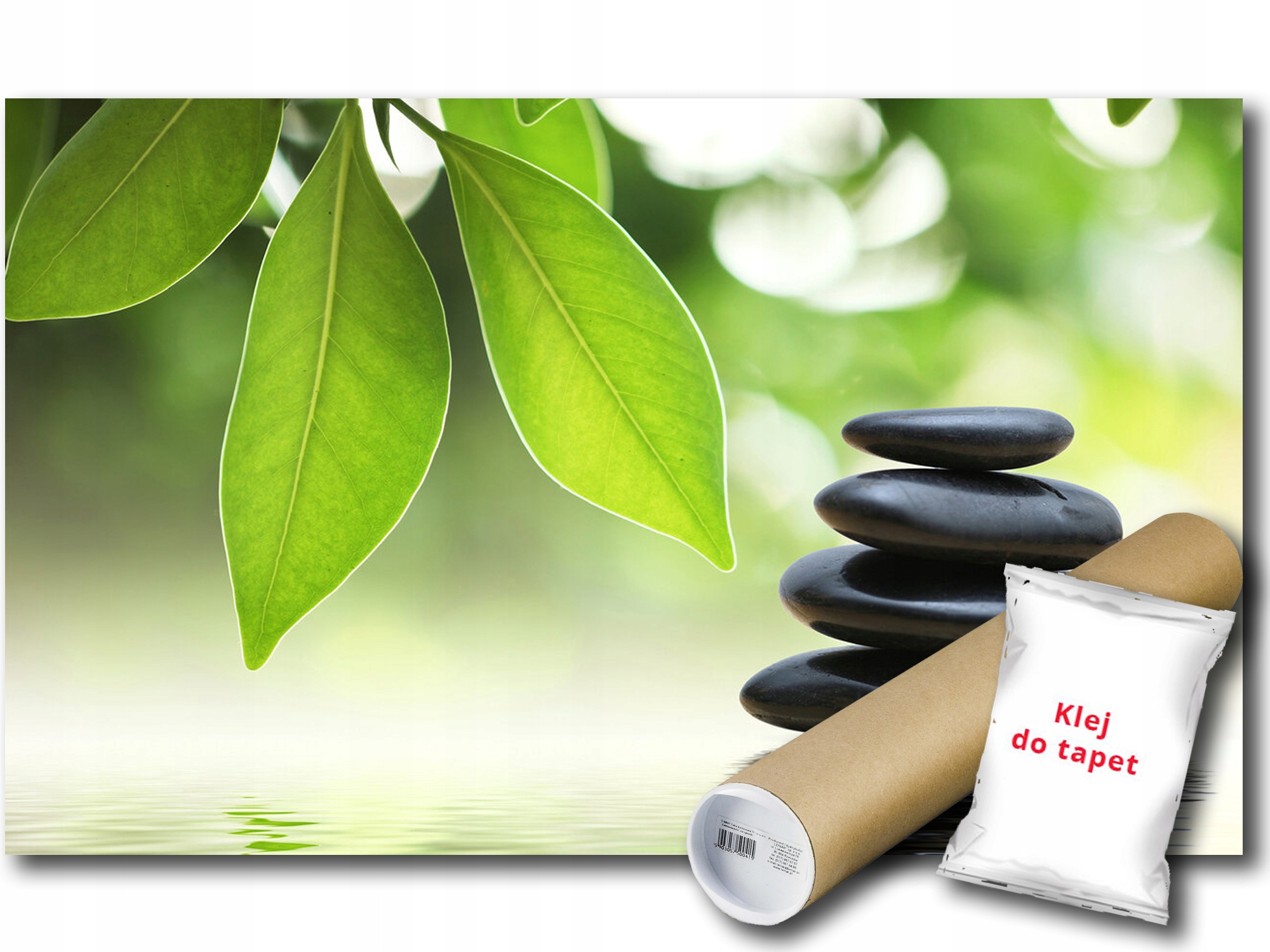 Vinylová Fototapeta Zen Spa Relax Harmonie Obnova Listy Kameny 416x254