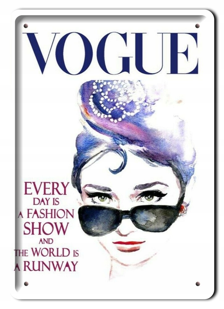 Vogue Metalowy Szyld Vintage Retro #09246