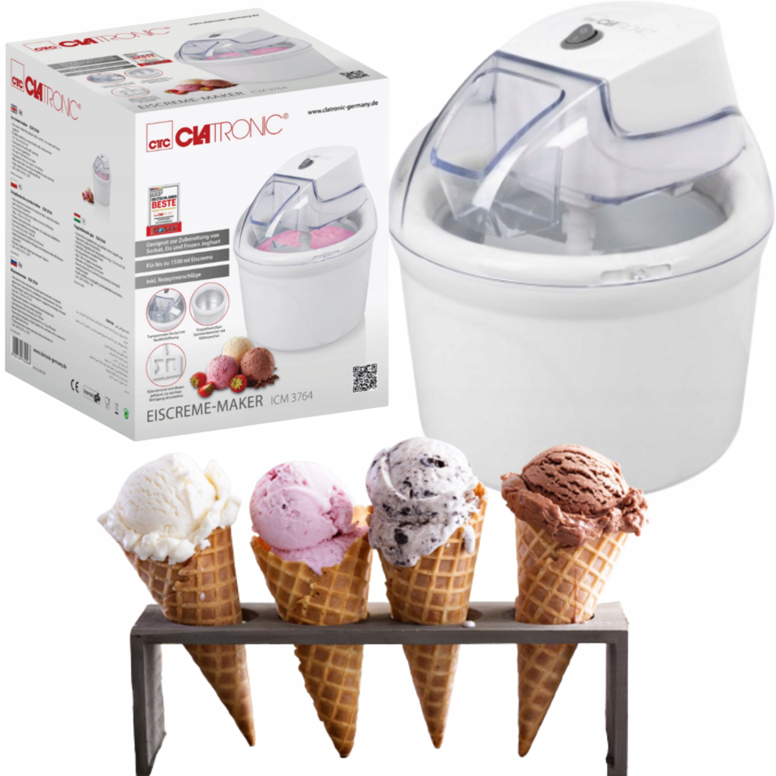 Zmrzlinovač výrobník zmrzliny sorbet jogurtovač Clatronic 3764