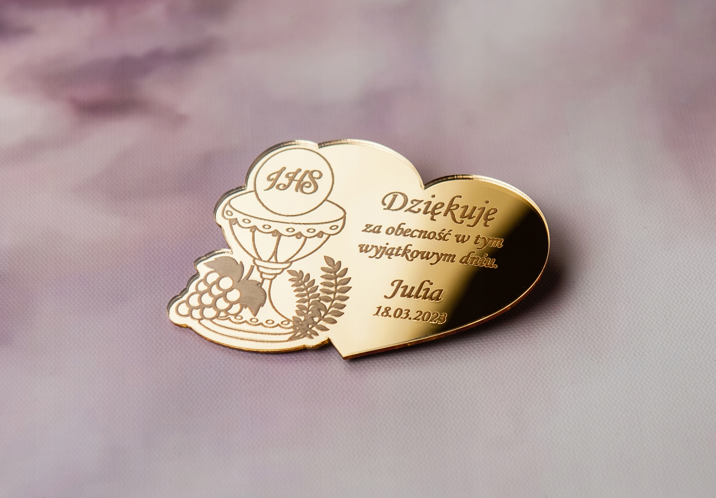 Magnes Komunia Podziękowania dla Gości grawer MKZ-4 EAN (GTIN) 5905359352655