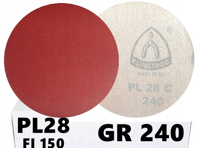 

Papier Ścierny Krążki Na Rzep PL28 150 P240 50szt