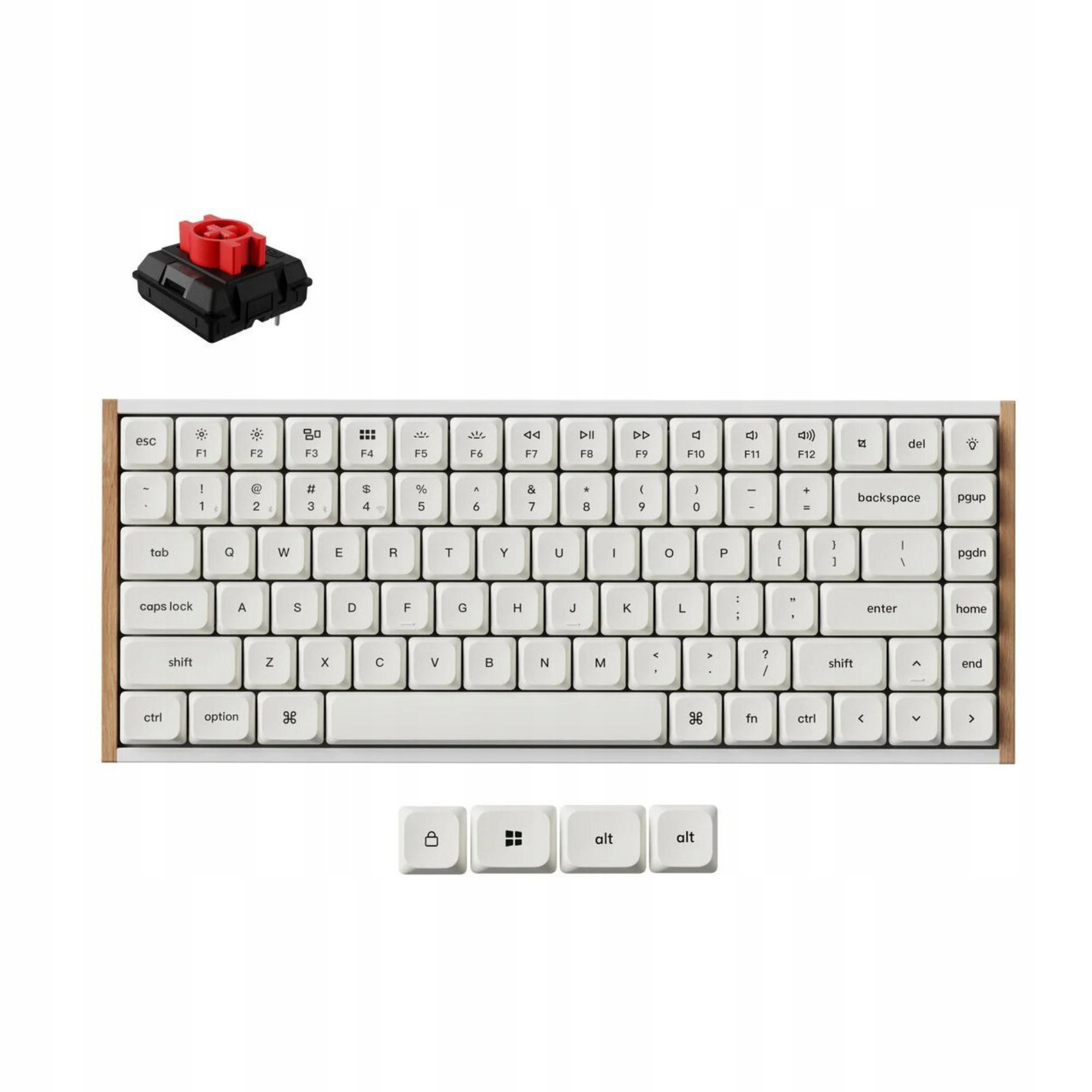 Keychron K3 Ultra 8K Mechanická bezdrôtová klávesnica Low Profile červená