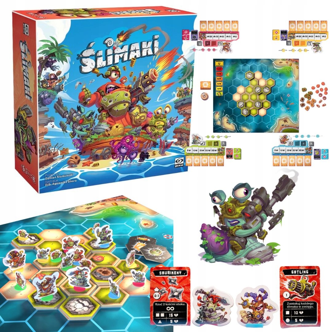 Ślimaki Galakta Gra Planszowa Zabawa Dynamiczna Zabawna Duża