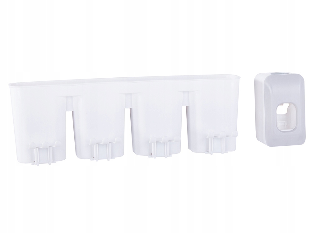 Organizer na szczoteczki kubki dozownik do pasty Kolor biały