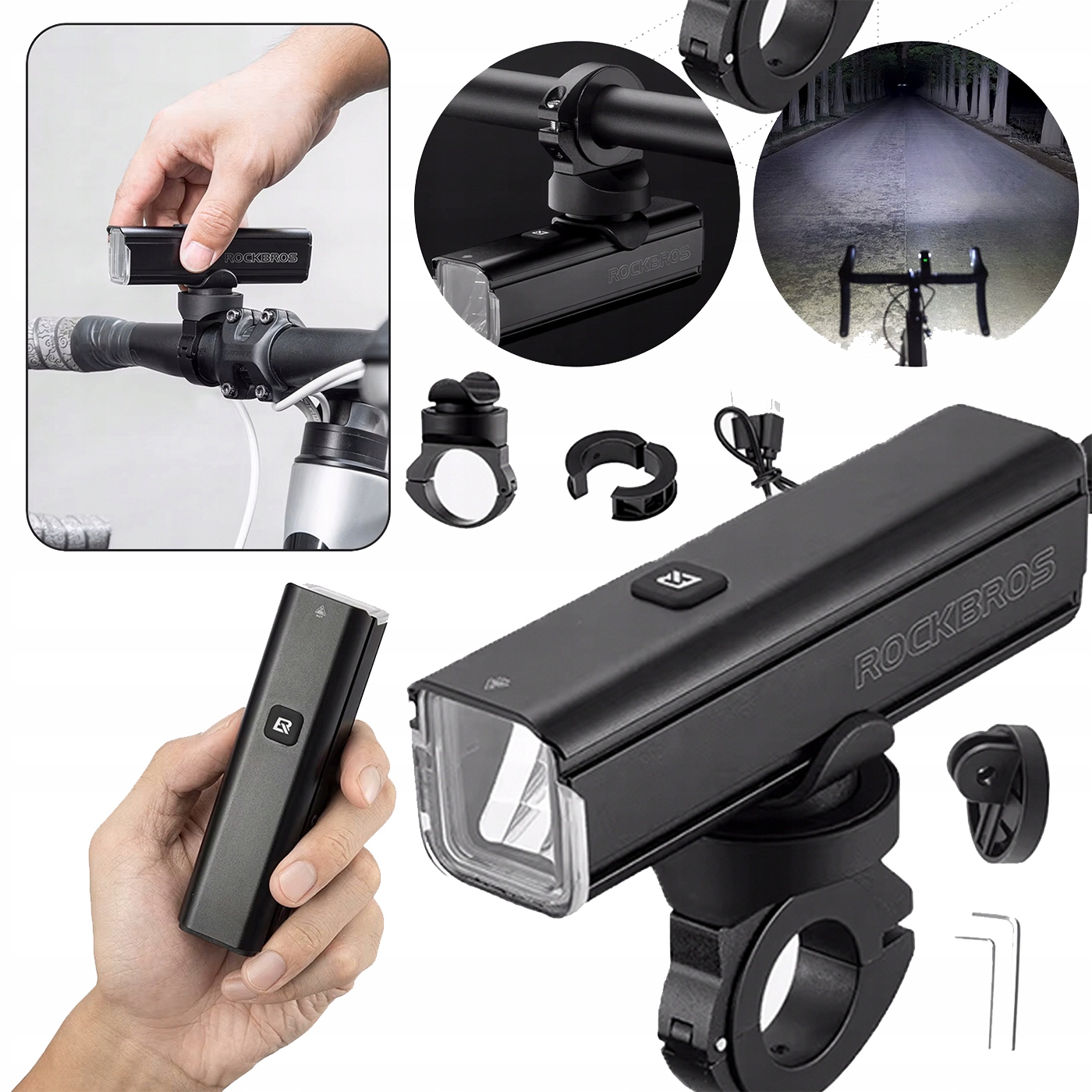 Přední Světlo Na Kolo voděodolné typu C pro Kolo Koloběžka velmi světlá