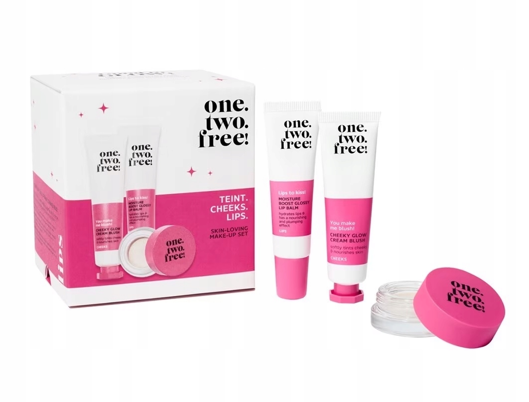 one.two.free! zestaw krem róż balsam do ust