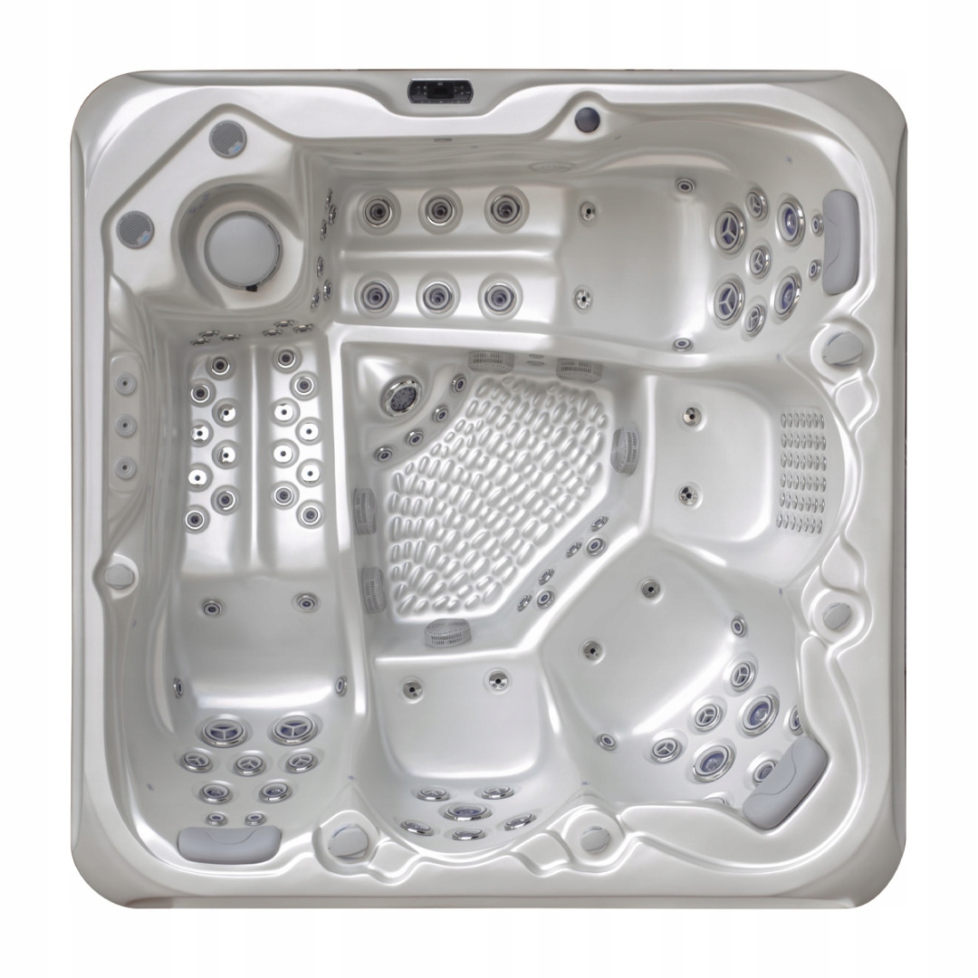 Zahradní lázně pro 5 osob 139 trysek bílá perla-antracit 220x220