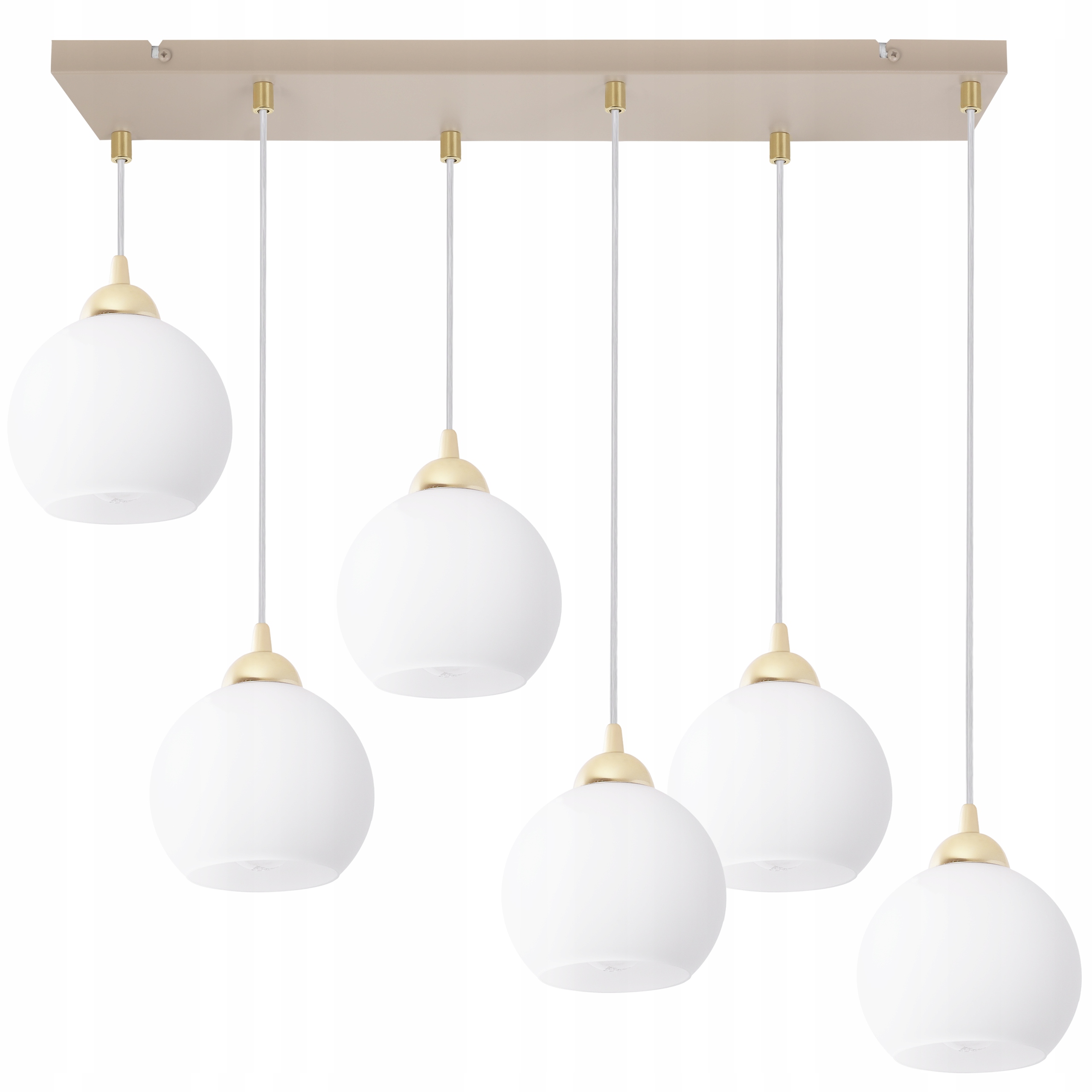 Závesná Stropná Lampa S Kašmírovo-zlatým Glamour Lustrom, Guľky Do Obývačky E27