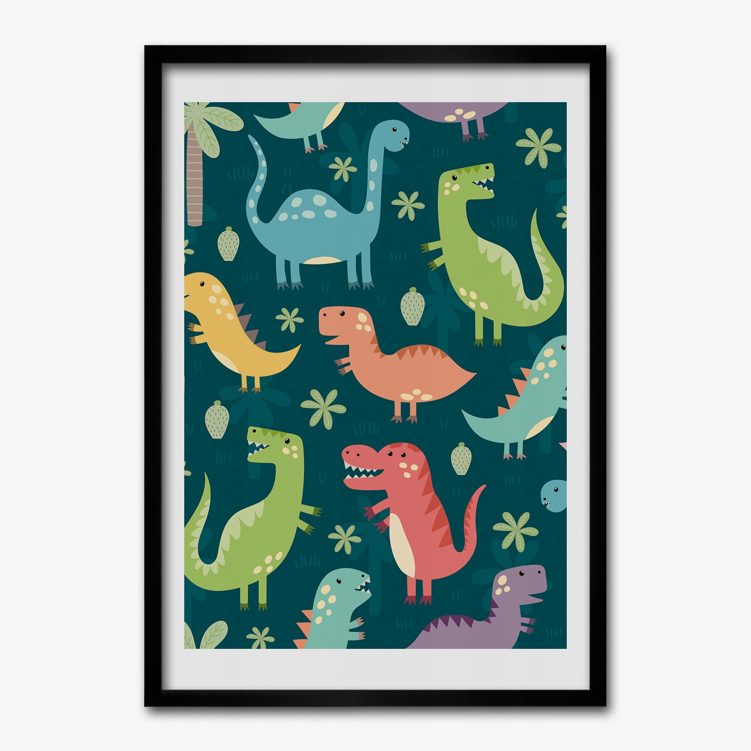 

Obraz z ramą Mdf Smoki dinozaury wzór 50x70 cm