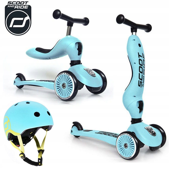 Hulajnoga Trójkołowa Scoot & Ride Kask Blueberry