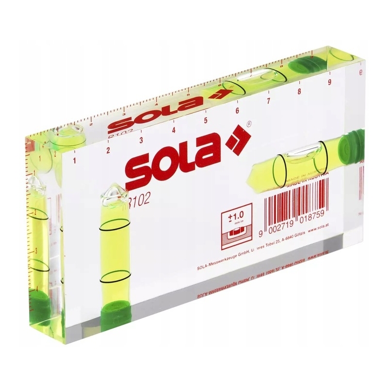 

Poziomica Sola R102 akrylowy blok z libelkami