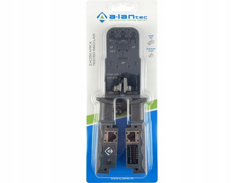 Svorka 4P6P8P s testerom siete Lan Alantec