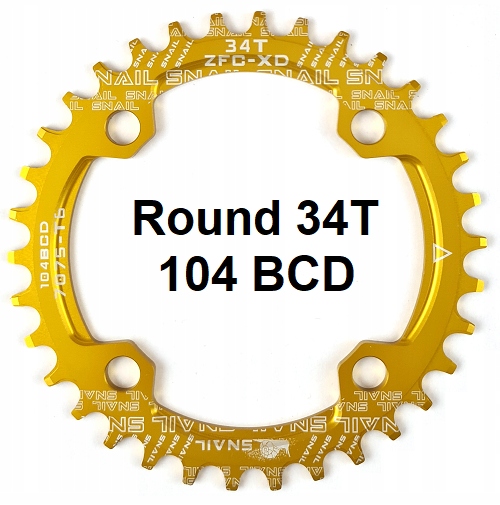 Zębatka Narrow Wide 34T ZŁOTA SNAIL