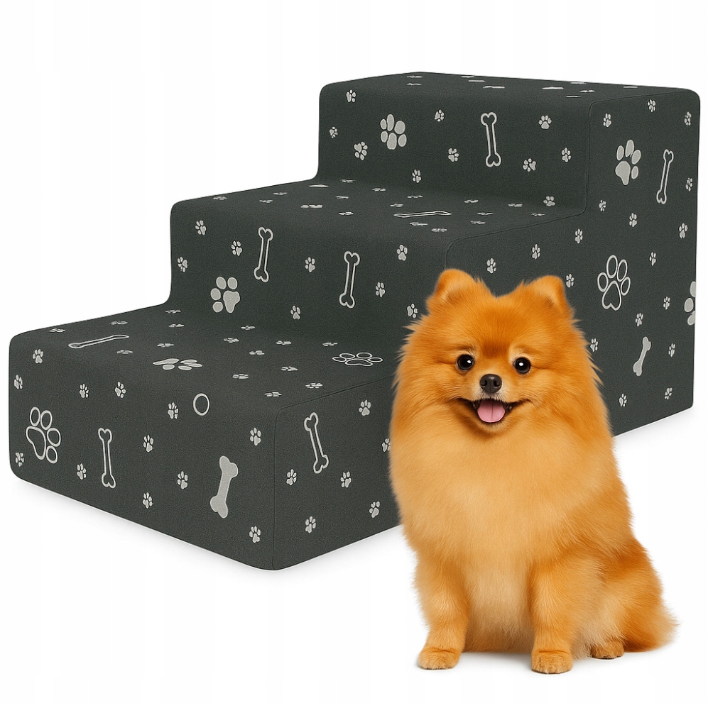 Schody Schodki Dla Psa Rampa Podest Do Łóżka 3 Stopnie 30CM Stabilne