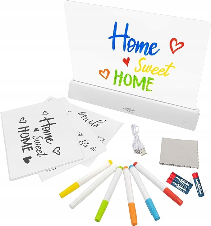 LAMPKA do Rysowania PISANIA TABLICA PLEXI LED KOLORY MAZAKI