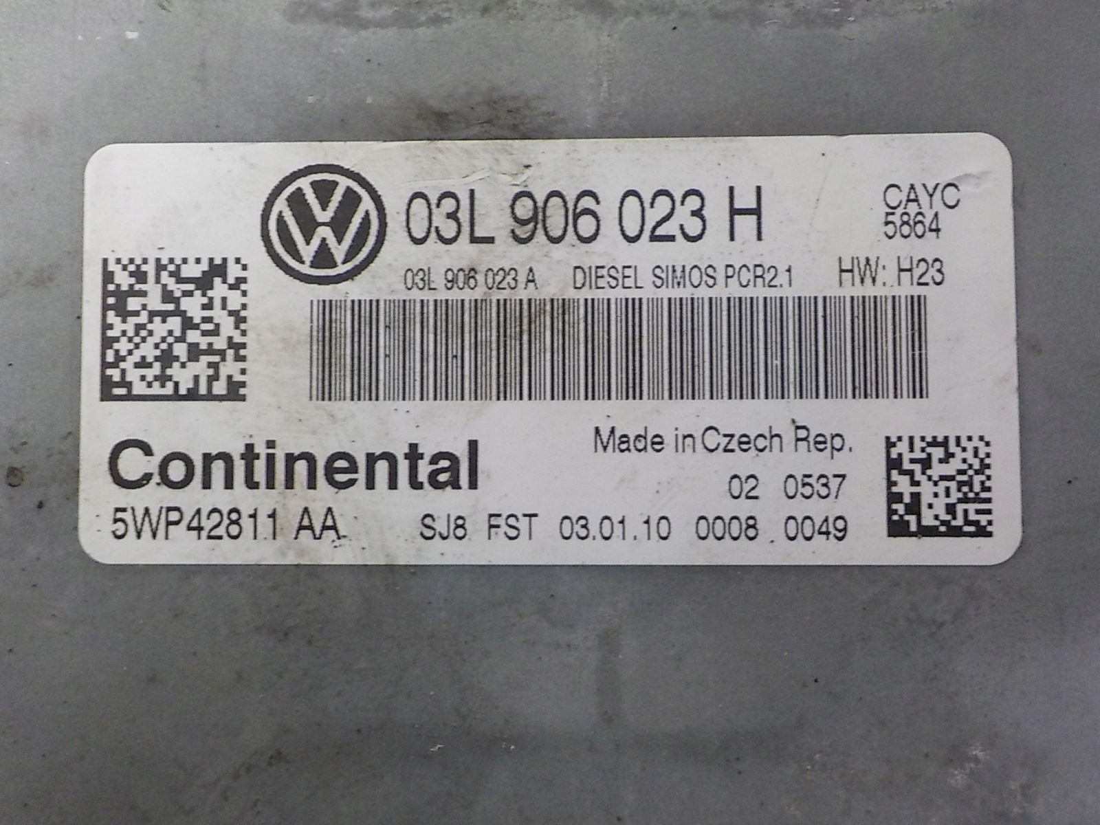 VW Computer Bedienteil 03L906023H 5WP42811AA