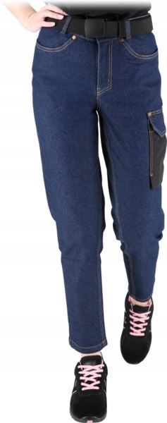 Damskie spodnie Jeans elastyczne robocze do pasa dżinsowe L727 r.46