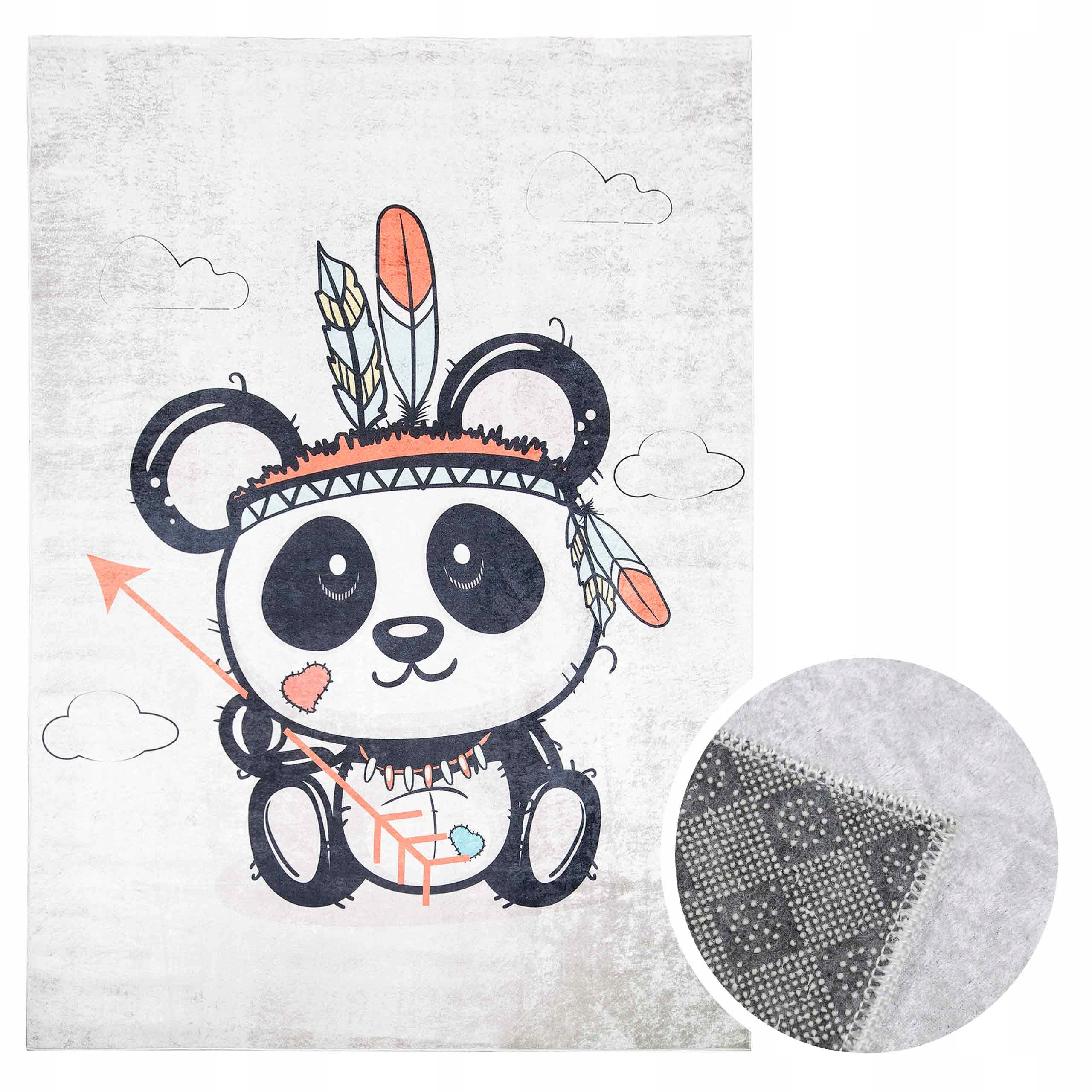 

Dywan Antypoślizgowy Prania Panda Indianin 80x150