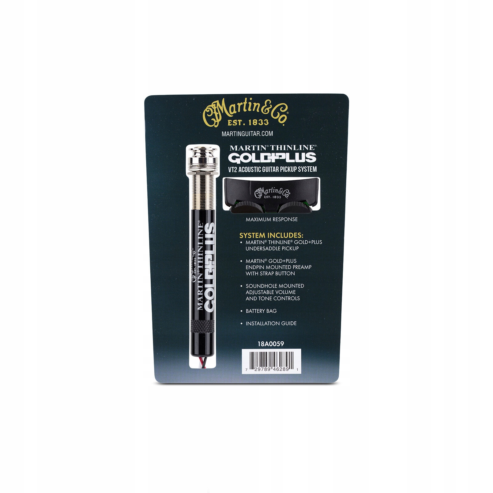 Martin Elektrická akustická kytara Mar Preamp/Pickup Gold Plus VT2