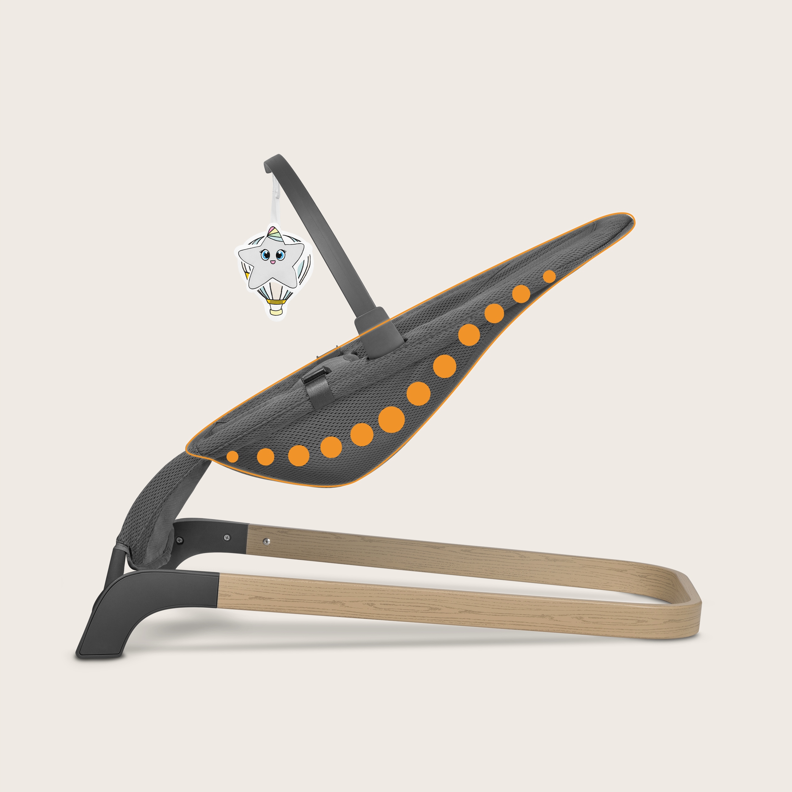 LEŻACZEK BUJACZEK SKŁADANY DLA NIEMOWLĄT z Zabawkami i