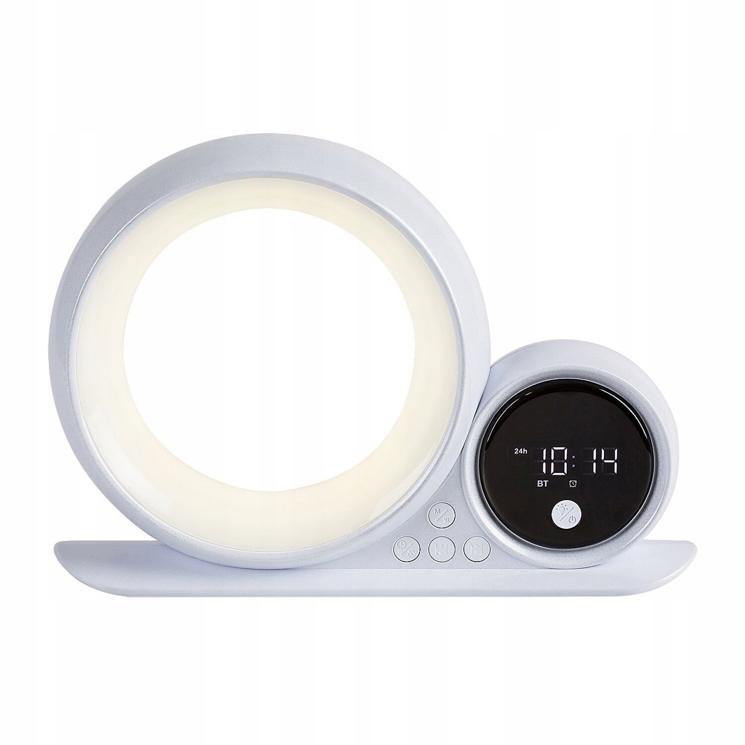 noční Led lampa 5W s hodinami Wakeway 76109 Rabalux