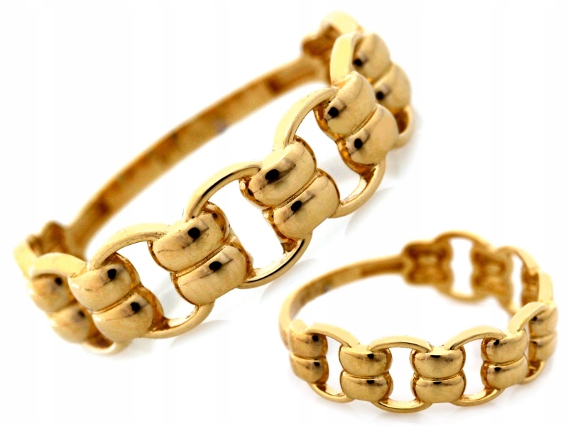 Zlatý prstýnek 585, decentní prolamované zdobení, univerzální velikost r15