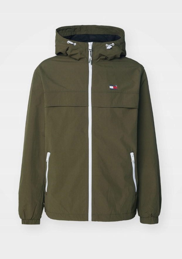 Tommy Jeans Chicago jarní větrovka zelená velikost 6XL