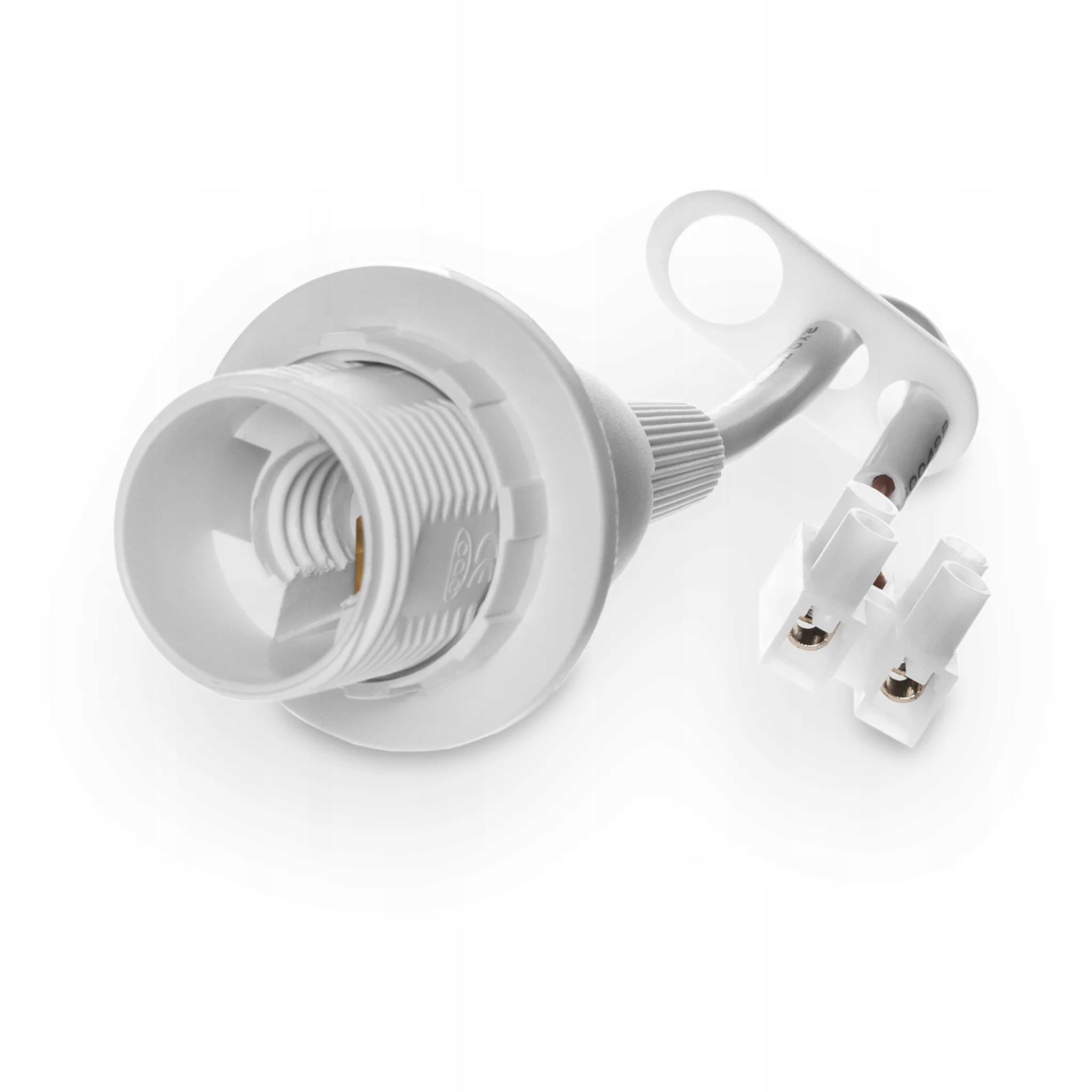 Oprawka plastikowa z kołnierzem kostka biała E14 OE-14KZP W-98733 Plastrol