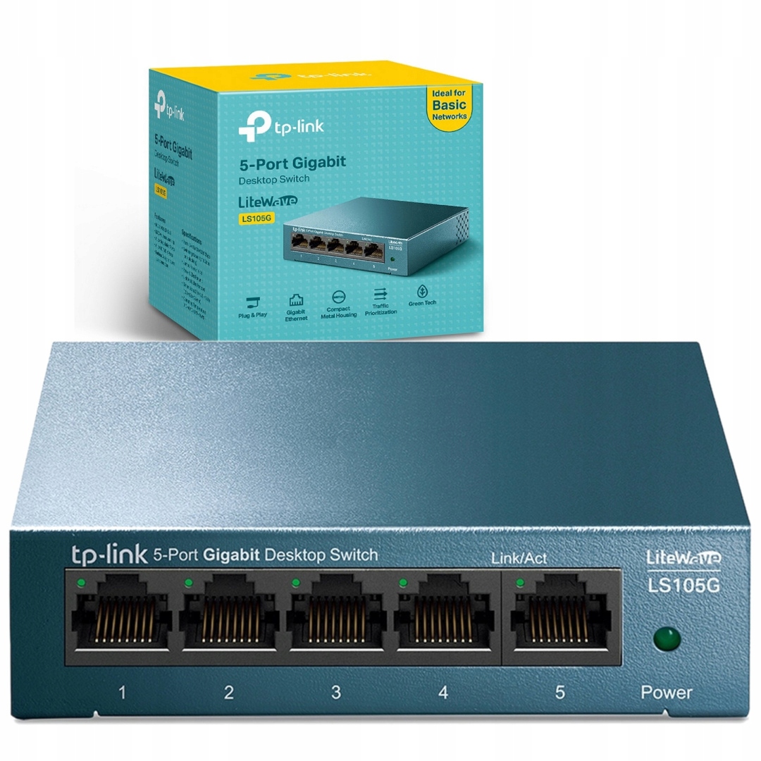 Přepínač Switch Tp-link TL-LS105G (5X 10/100/1000MBPS) 5P Giga