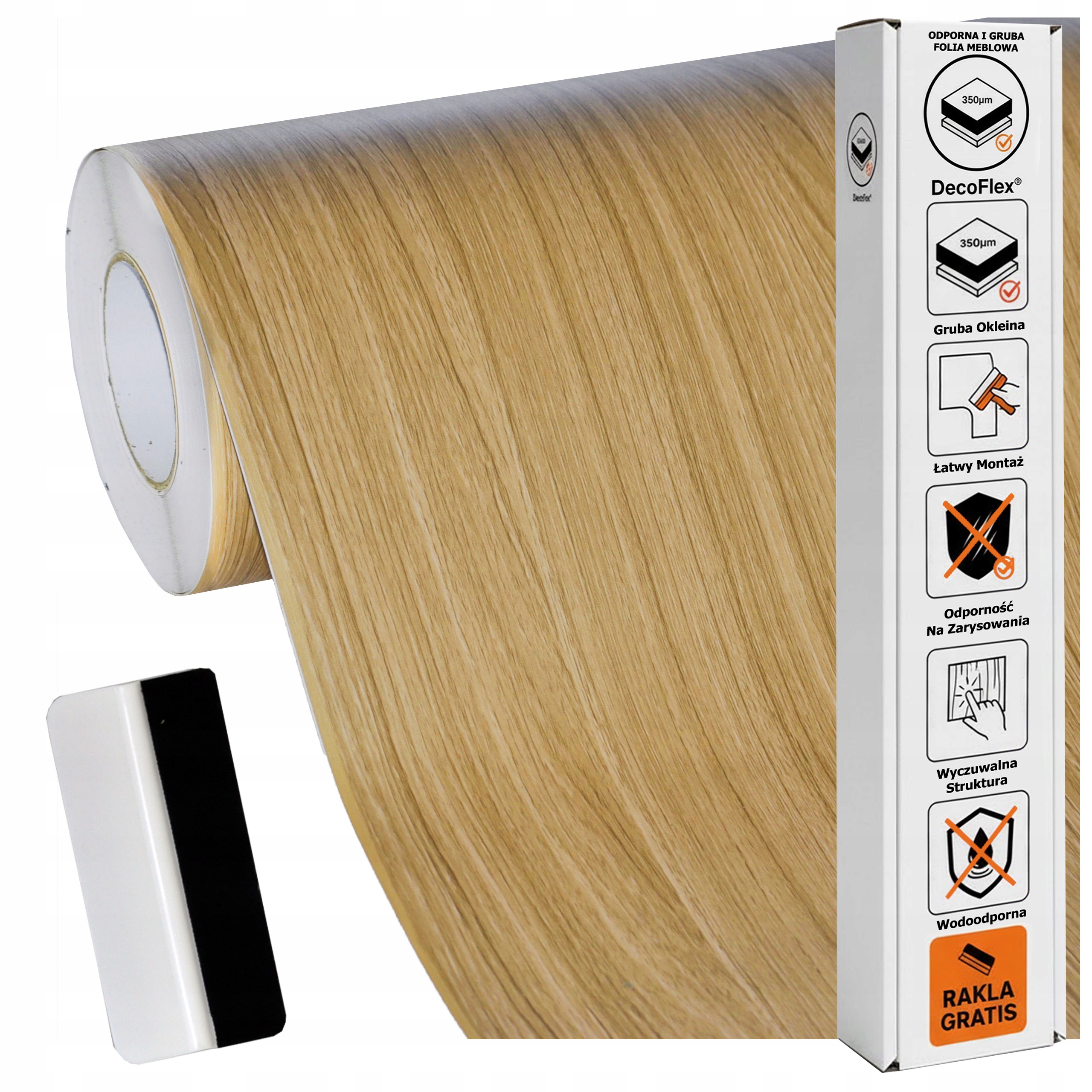 Nábytková dýha Samolepicí 60x500 cm Pracovní deska Dveře Silná struktura Dřevo