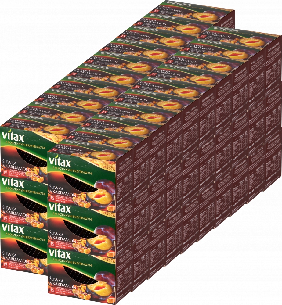 Herbata owocowo-ziołowa Vitax śliwka i kardamon x60