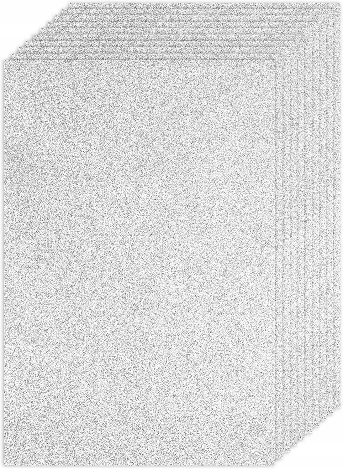 Stříbrný Pěnový Brokátový List 2 MM, 10 Listů, 28 X 20 CM