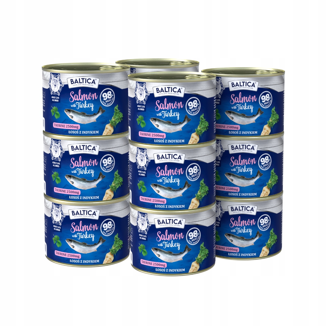 Levně Baltica Vynikající krmivo pro kočky s tureckou příchutí 12x185 g krmivo