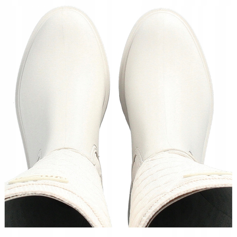 Wysokie kalosze premium - UNISA OFF WHITE 38 Nosek okrągły