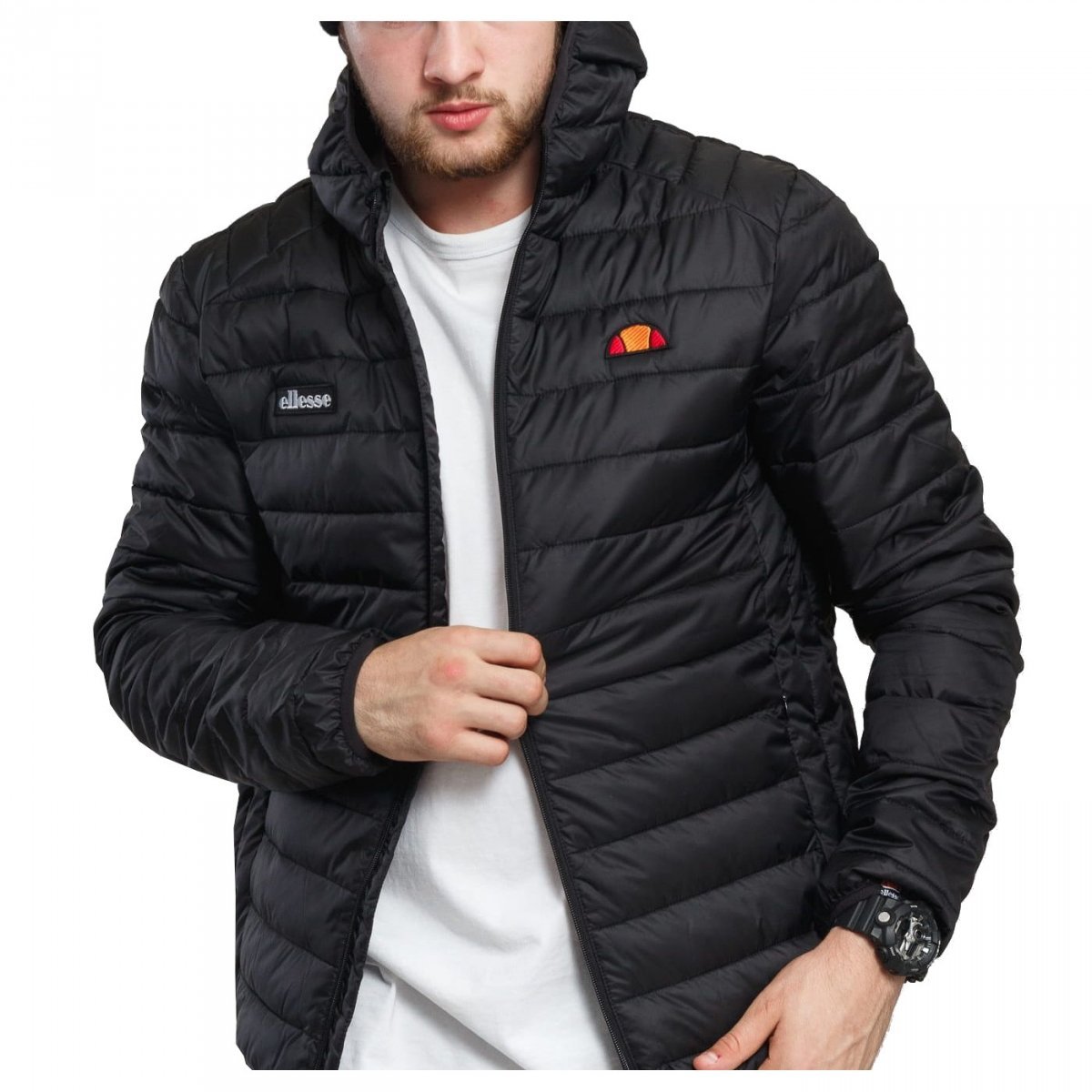 Ellesse pánská bunda s kapucí Lombardy Padded Jacket černá SHS01115001 X