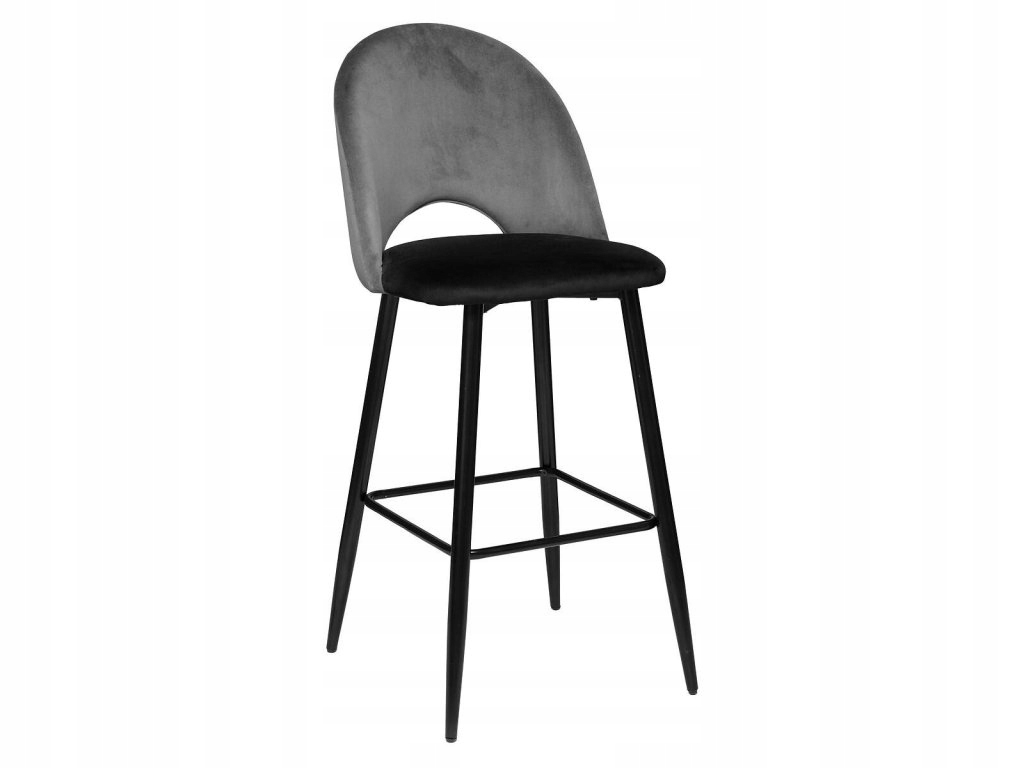 Barová zamatová stolička Kara, 110 cm