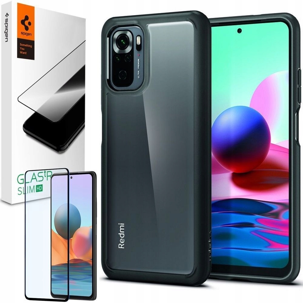 

Zestaw Spigen Etui Case Uh +szkło do Redmi Note 10