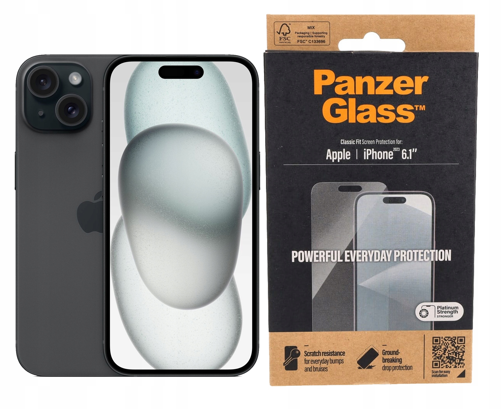Panzerglass Szkło Hartowane Classic Fit do Iphone 15