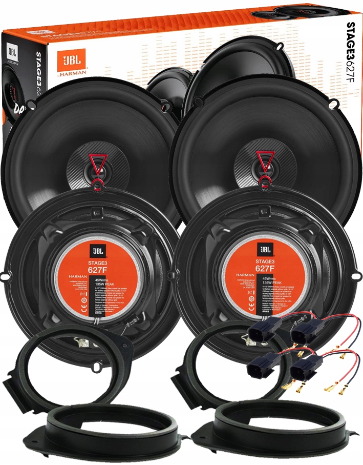 JBL STAGE3 627 GŁOŚNIKI CHEVROLET COBALT MALIBU HUMMER H3 ESCALADE PRZÓD+T