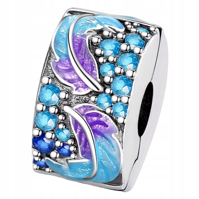 2 x Charms Klips Charms Separátor Pírka Pave Charmsy Trusky