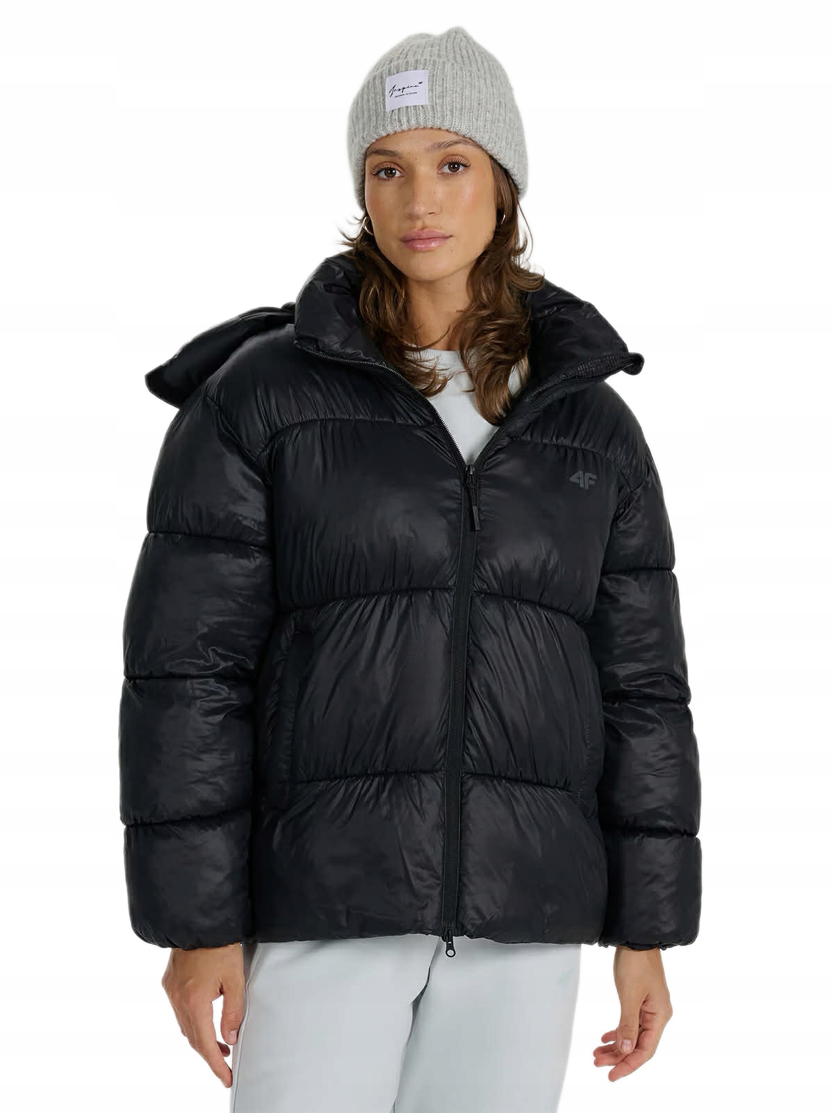 Dámská Bunda 4F Péřová Prošívaná Teplá Na Zimu Černá F585 vel. XL
