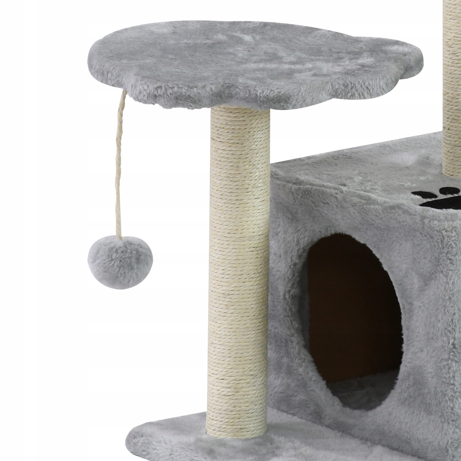 DRAPAK Z DOMKIEM DLA KOTA WIEŻA Z LEGOWISKIEM DRAPAK DLA KOTA Z ZABAWKĄ Przeznaczenie dla kociąt dla kocich rodzin dla kotów dużych ras