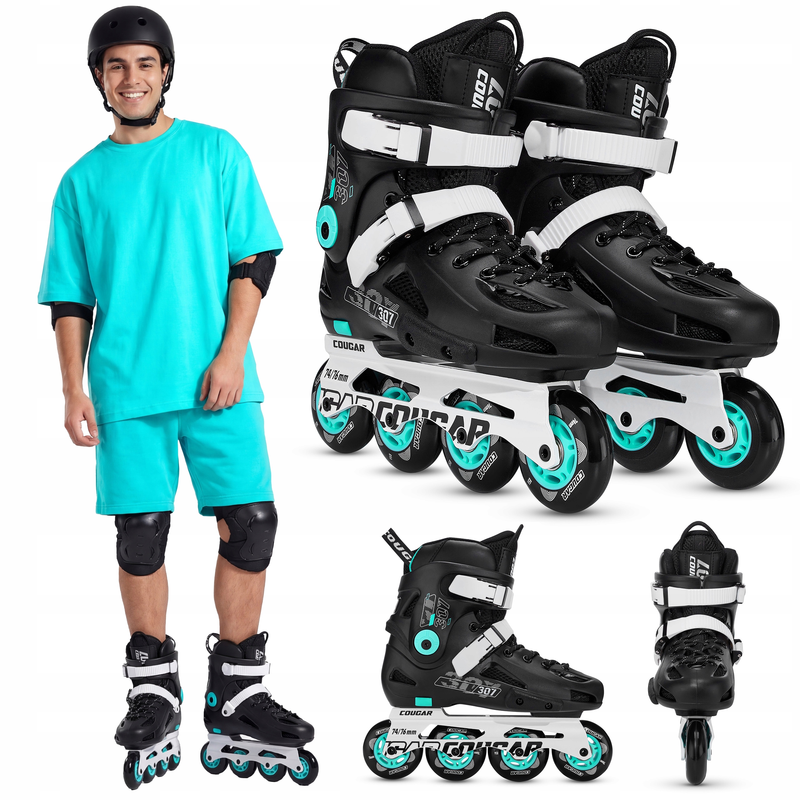 Rolki Dla Dorosłych Slalomowe Shift 80 MM ABEC7 Kauczukowe Męskie 42 Xride