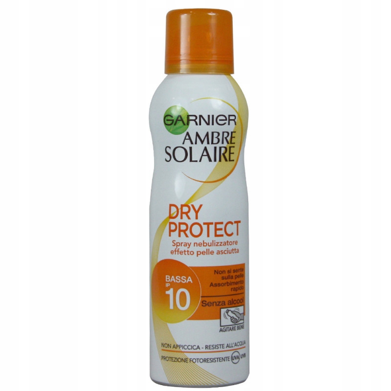 GARNIER AMBRE SOLAIRE DRY PROTECT MGIEŁKA DO OPALANIA W SPRAYU SPF 10 200ml