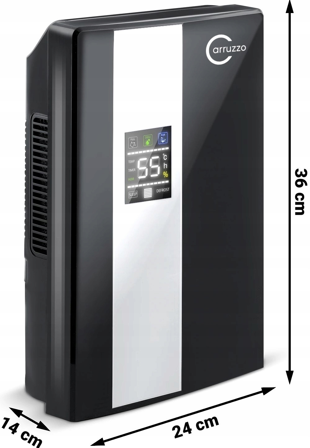 DUŻY OSUSZACZ POWIETRZA POCHŁANIACZ WILGOCI XXL PILOT LED CICHY 90W 2200 ML Model CSQ1306